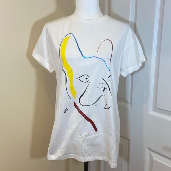 ETRE CECILE PRESQUE PARISIENNE | Size S | white oversized graphic tshirt - Picture 1 of 11